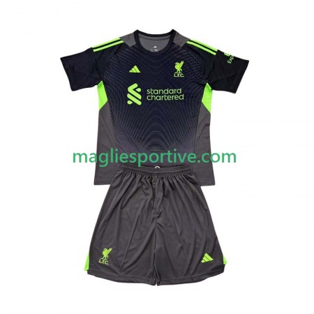 Completo Calcio Liverpool Portiere Bambino Divisa Prima 2025-2026